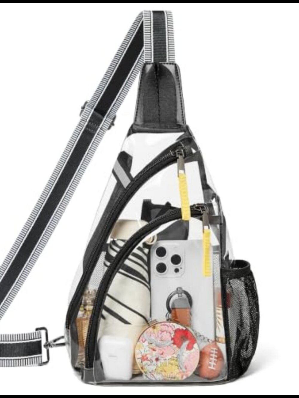 Stadium Approved Clear Crossbody Bag Waterproof TPU Sling Purse
